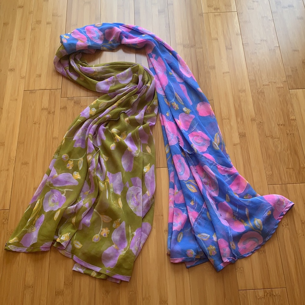 💜💚Reversible 2-in-1 dress Vtg Double faced